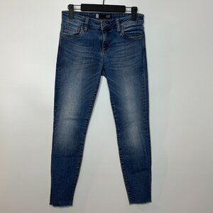 KUT from the KLOTH Connie Ankle Skinny Jeans, Raw Hem, Size 4
